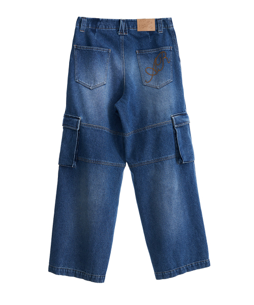 FROM ARLES(フロムアルル)の「ワイドペルティグデニムパンツ / ブルー(デニムパンツ・メンズ・ブルー・L/M)」の7枚目の写真