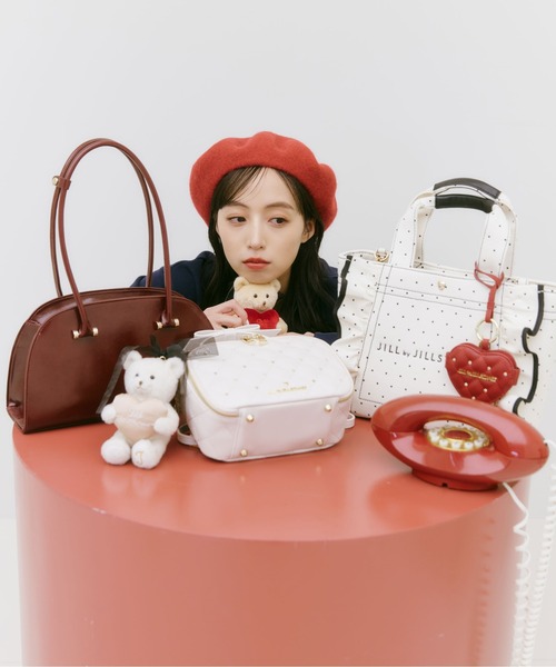 JILL by JILL STUART(ジルバイジルスチュアート)の「ラウンドボストンバッグ(ボストンバッグ・レディース・ピンク/レッド・FREE)」の5枚目の写真