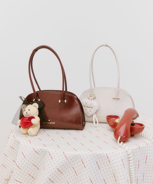 JILL by JILL STUART(ジルバイジルスチュアート)の「ラウンドボストンバッグ(ボストンバッグ・レディース・ピンク/レッド・FREE)」の3枚目の写真