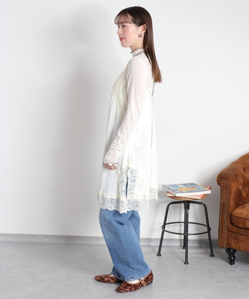 cepo（セポ）の「サテンレースワンピース（ワンピース・レディース・ブラック/オフホワイト・M）」の7枚目の写真