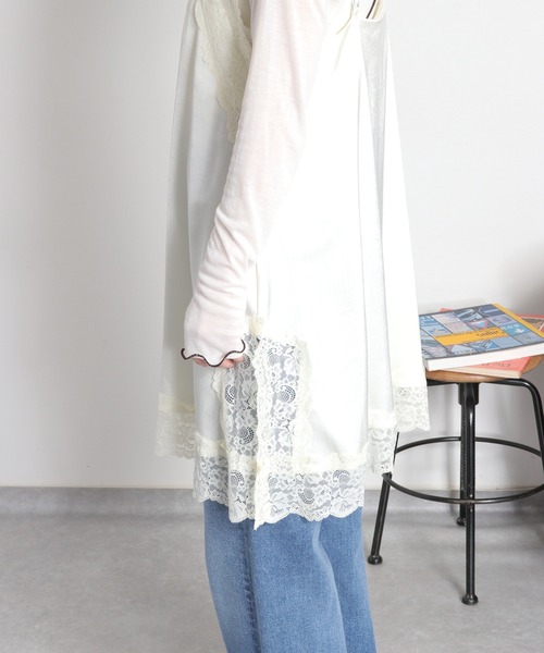 cepo（セポ）の「サテンレースワンピース（ワンピース・レディース・ブラック/オフホワイト・M）」の13枚目の写真