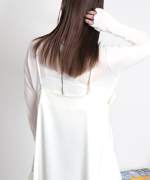 cepo（セポ）の「サテンレースワンピース（ワンピース・レディース・ブラック/オフホワイト・M）」の14枚目の写真