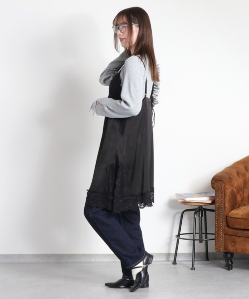 cepo（セポ）の「サテンレースワンピース（ワンピース・レディース・ブラック/オフホワイト・M）」の22枚目の写真