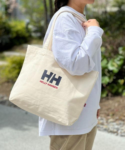 HELLY HANSEN（ヘリーハンセン）の「【HELLY HANSEN】Organic Cotton Tote M（トートバッグ・メンズ・ブルー/グレー/ブラック/ピンク/ネイビー・ONE SIZE）」の4枚目の写真