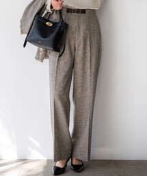 リネンライクブッチャー ワイドパンツ