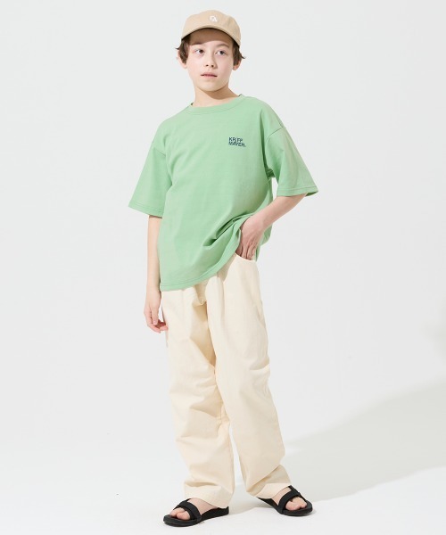 KRIFF MAYER Kid's Collection(クリフメイヤーキッズコレクション)の「【抗ピリング・接触冷感・吸汗速乾】冷感ベースボールT(HERO)(Tシャツ/カットソー・キッズ・チャコール/オフホワイト/ライトグリーン/ネイビー/イエロー・150/140/170/160/130/120)」の7枚目の写真