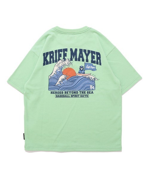 KRIFF MAYER Kid's Collection(クリフメイヤーキッズコレクション)の「【抗ピリング・接触冷感・吸汗速乾】冷感ベースボールT(HERO)(Tシャツ/カットソー・キッズ・チャコール/オフホワイト/ライトグリーン/ネイビー/イエロー・150/140/170/160/130/120)」の18枚目の写真