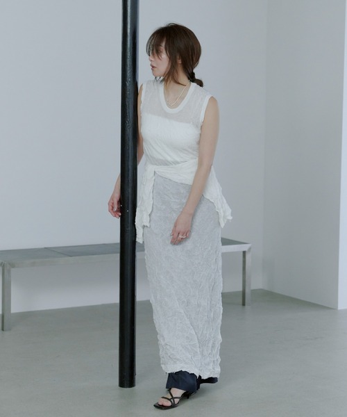 MIESROHE（ミースロエ）の「ディープネックシャツOP（ワンピース 