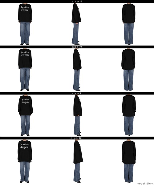 coca（coca）（コカ）の「コットンビッグシルエットロゴTシャツ（Tシャツ/カットソー・レディース・チャコール/ライトグレー/ホワイト/ブラック・S/XL/L/M）」の21枚目の写真