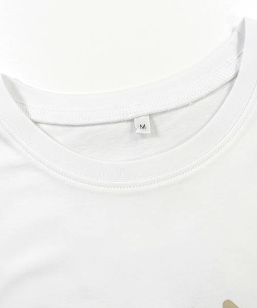 coca（coca）（コカ）の「コットンビッグシルエットロゴTシャツ（Tシャツ/カットソー・レディース・チャコール/ライトグレー/ホワイト/ブラック・S/XL/L/M）」の22枚目の写真