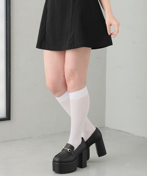 DEMETER（デメテル）の「厚底 プラットフォーム ビット付き ローファーパンプス（ローファー・レディース・ブラック/オフホワイト・S/M/L/LL）」の8枚目の写真
