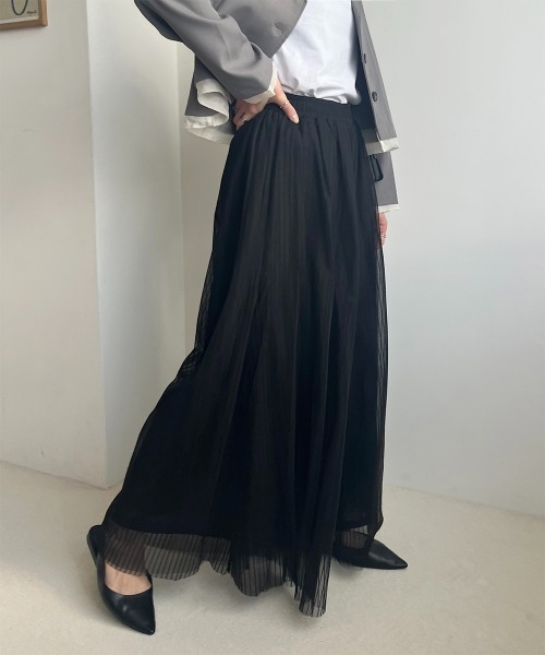 Rejoule(リジュール)の「シアースカーチョ ワイドストライプパンツ(その他パンツ・レディース・ブラック/アイボリー・M/S)」の10枚目の写真
