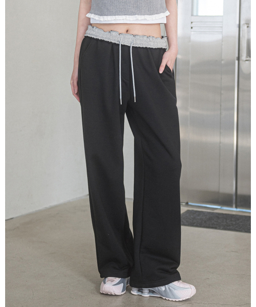 HAVISM(ヘビズム)の「ウエストコントラスト 2WAY スウェットパンツ(ブラック)(スウェットパンツ・レディース・その他・ONE SIZE)」の5枚目の写真