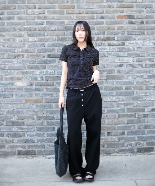 HAVISM(ヘビズム)の「ウエストコントラスト 2WAY スウェットパンツ(ブラック)(スウェットパンツ・レディース・その他・ONE SIZE)」の10枚目の写真