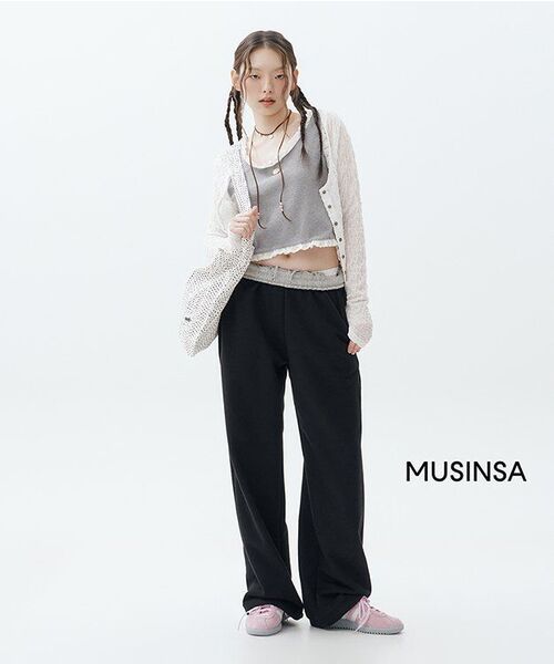 HAVISM(ヘビズム)の「ウエストコントラスト 2WAY スウェットパンツ(ブラック)(スウェットパンツ・レディース・その他・ONE SIZE)」の17枚目の写真