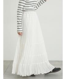 Samansa Mos2 | 柄アソートワッシャーティアードスカート(スカート)