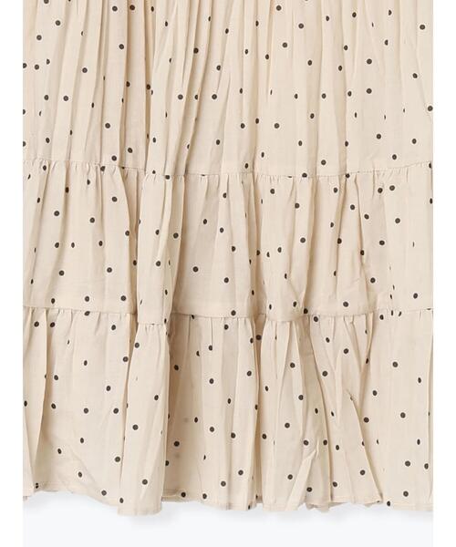 Samansa Mos2（サマンサ モスモス）の「柄アソートワッシャーティアードスカート（スカート・レディース・ブラック/オフホワイト/ベージュ・F）」の18枚目の写真