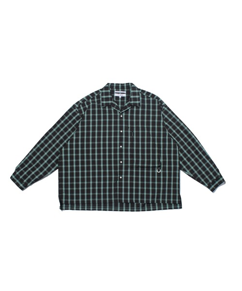 F/CE. （エフシーイー）の「F/CE. RECYCLE OPEN COLLAR SHIRT / エフシーイー リサイクル オープンカラー シャツ（シャツ/ブラウス・メンズ・ブルー系その他/ホワイト系その他/グリーン系その他/チェック・LARGE/MEDIUM/SMALL）」の2枚目の写真
