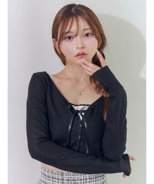 EATME（イートミー）の「ワントップストーンネックレス（ネックレス・レディース・ピンク/ゴールド・FREE）」の8枚目の写真