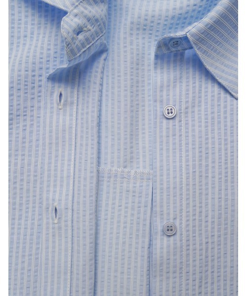 Re:EDIT（リエディ）の「[2026S/S PRE ORDER]ボウタイビッグリボンサッカーストライプシャツ（シャツ/ブラウス・レディース・ホワイト/ミント/ライトブルー・LARGE/MEDIUM）」の20枚目の写真