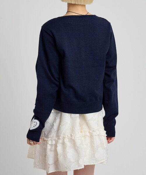 w closet(ダブルクローゼット)の「レースカーディガン(カーディガン/ボレロ・レディース・グレー/アイボリー/レッド/ネイビー・FREE)」の12枚目の写真