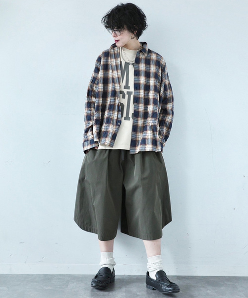 JOURNAL STANDARD LUXE（ジャーナルスタンダード　ラックス）の「TCメモリーギャザーハーフパンツ（その他パンツ・レディース・カーキ/ブラック・FREE）」の6枚目の写真