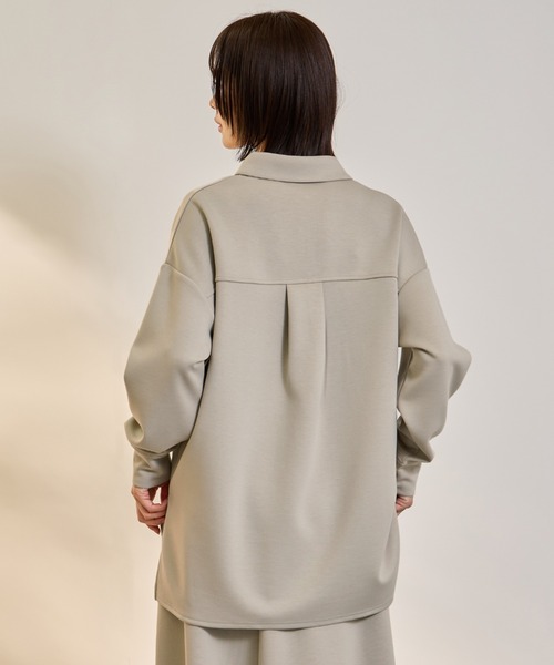 ketty(ケティ)の「ダンボールニットスキッパートップ×スカート2ピース≪洗濯機で洗える≫(ワンピース・レディース・アイボリー/ベージュ/ダークグレー・M)」の8枚目の写真