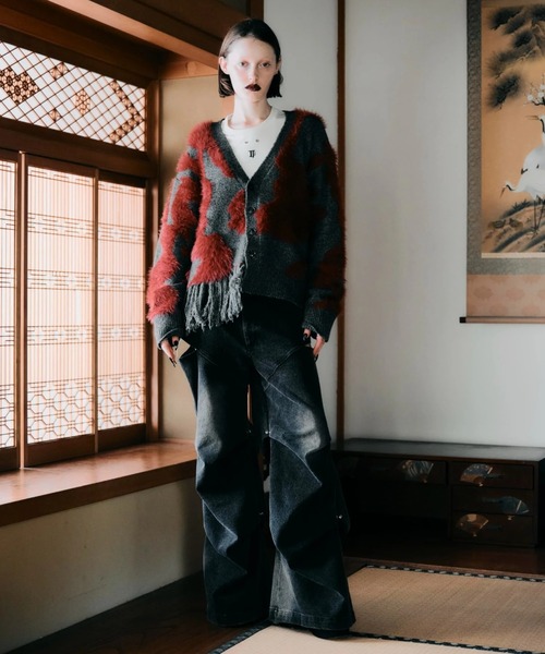 CREO STORE(クレオストア)の「【TAJEN:T】TUCK DESIGN DENIM PANTS/ タックデザインデニムパンツ(デニムパンツ・レディース・ブルー/チャコールグレー・2/1)」の12枚目の写真