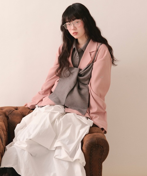 ず*ー様 ロワンニュイ/ ニュアンスボタンレースジャケット nuance button lace jacket / ニュアンスボタンレースジャケット