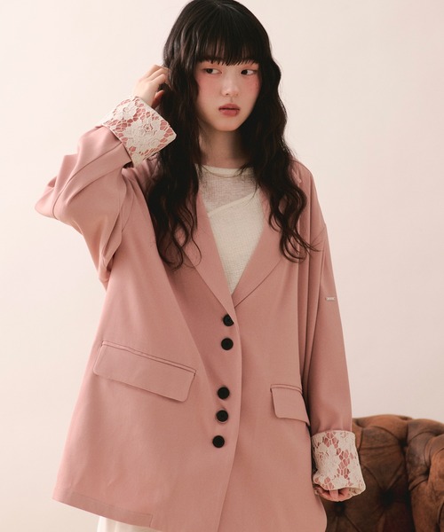 nuance button lace jacket / ニュアンスボタンレースジャケット