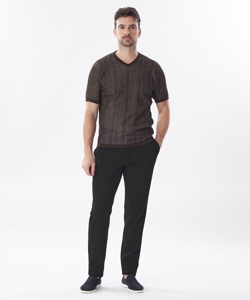 EPOCA UOMO(エポカウォモ)の「ストライプニットT(ニット/セーター・メンズ・ブラウン系その他7/ブラック・46/48)」の3枚目の写真