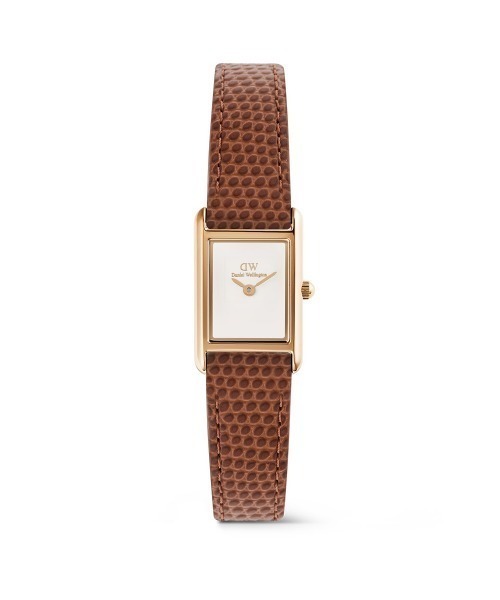 Daniel Wellington(ダニエルウェリントン)の「Bound Mini 本革 17x25,9MM レディース腕時計(アナログ腕時計・レディース・グリーン/ダークブラウン系/グリーン系その他/グリーン系その他2/ダークブラウン系1/ブラック/ブラック×シルバー/ライトブラウン・ONESIZE/ONE SIZE)」の4枚目の写真