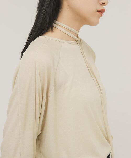 KBF（ケイビーエフ）の「ルーズシアートップス+ストラップ（Tシャツ/カットソー・レディース・ベージュ/オフホワイト/グレー系その他・ONE）」の12枚目の写真
