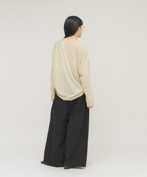 KBF（ケイビーエフ）の「ルーズシアートップス+ストラップ（Tシャツ/カットソー・レディース・ベージュ/オフホワイト/グレー系その他・ONE）」の18枚目の写真