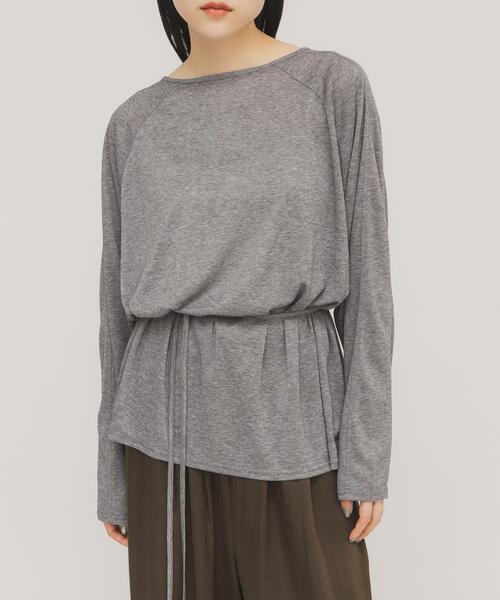 KBF（ケイビーエフ）の「ルーズシアートップス+ストラップ（Tシャツ/カットソー・レディース・ベージュ/オフホワイト/グレー系その他・ONE）」の21枚目の写真