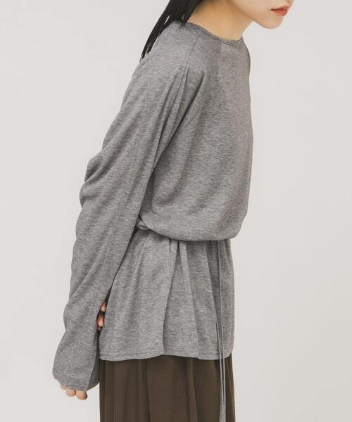 KBF（ケイビーエフ）の「ルーズシアートップス+ストラップ（Tシャツ/カットソー・レディース・ベージュ/オフホワイト/グレー系その他・ONE）」の22枚目の写真