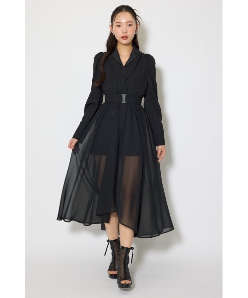 rienda（リエンダ）の「2WAYテーラーWカラーワンピース 春服（ワンピース・レディース・グレー/ブラック/ベージュ・SMALL/MEDIUM）」の21枚目の写真