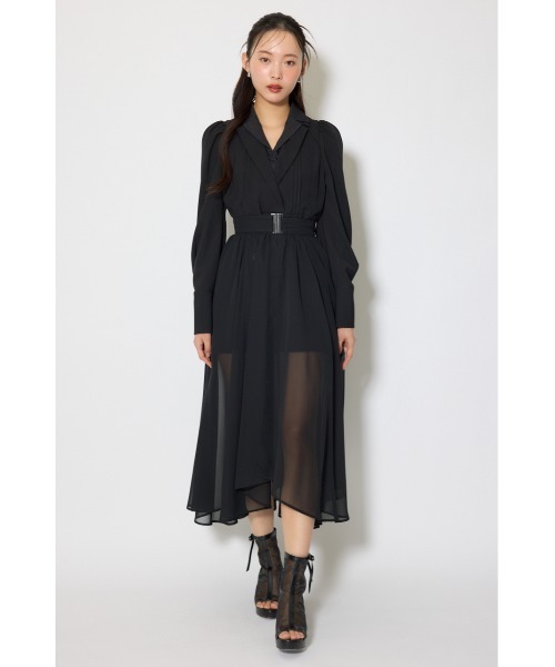 rienda（リエンダ）の「2WAYテーラーWカラーワンピース 春服（ワンピース・レディース・グレー/ブラック/ベージュ・SMALL/MEDIUM）」の22枚目の写真