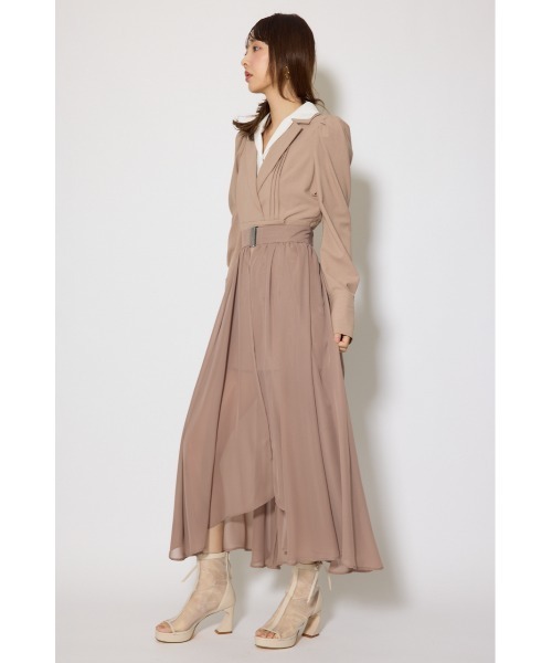 rienda（リエンダ）の「2WAYテーラーWカラーワンピース 春服（ワンピース・レディース・グレー/ブラック/ベージュ・SMALL/MEDIUM）」の5枚目の写真