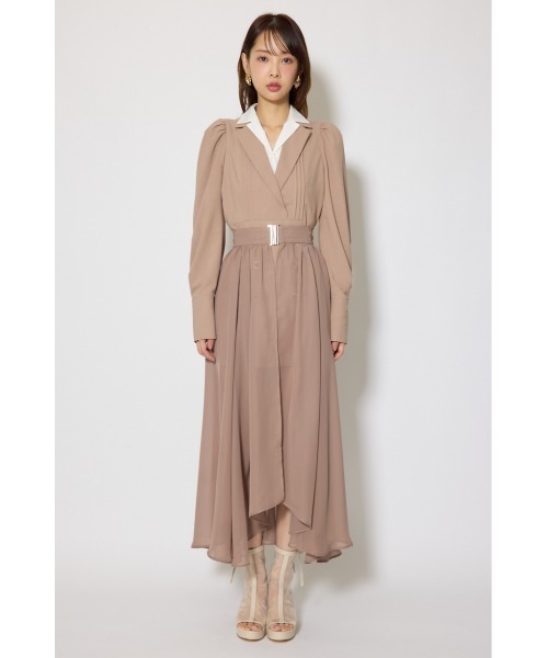 rienda（リエンダ）の「2WAYテーラーWカラーワンピース 春服（ワンピース・レディース・グレー/ブラック/ベージュ・SMALL/MEDIUM）」の11枚目の写真