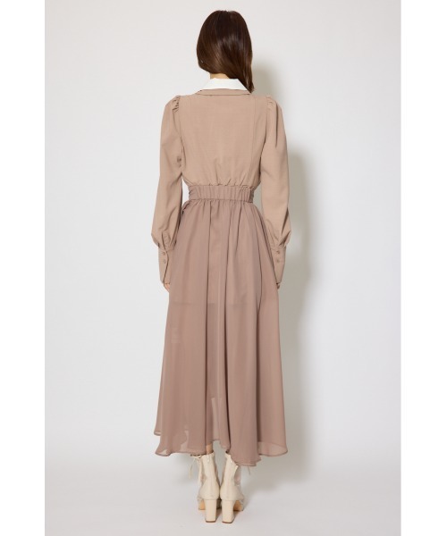 rienda（リエンダ）の「2WAYテーラーWカラーワンピース 春服（ワンピース・レディース・グレー/ブラック/ベージュ・SMALL/MEDIUM）」の13枚目の写真