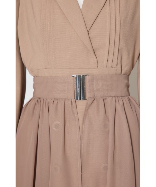 rienda（リエンダ）の「2WAYテーラーWカラーワンピース 春服（ワンピース・レディース・グレー/ブラック/ベージュ・SMALL/MEDIUM）」の16枚目の写真