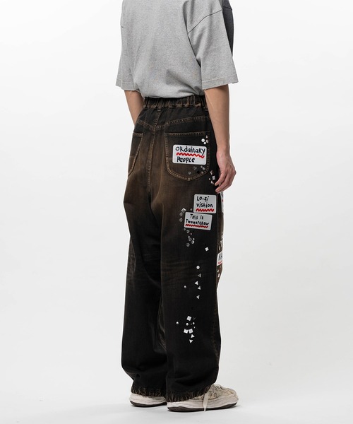 Maison MIHARA YASUHIRO（メゾンミハラヤスヒロ）の「【MIHARAYASUHIRO/ミハラヤスヒロ】DENIM JEANS w STICKER（デニムパンツ・メンズ・ブラック/インディゴブルー・46）」の7枚目の写真