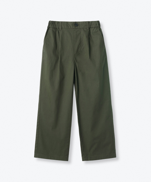 MUSINSA STANDARD KIDS（ムシンサスタンダードキッズ）の「ワンタックワイドバンディングチノパンツ[カーキ]（その他パンツ・レディース・その他・100/110/120/130/140/150/160）」の3枚目の写真