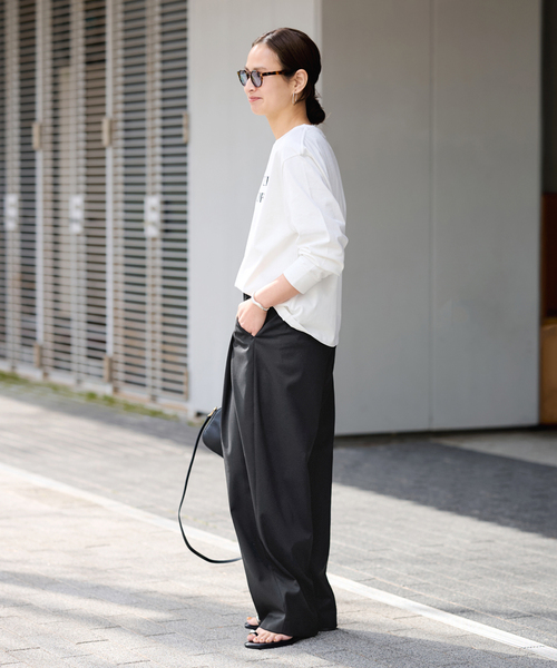 FRAMeWORK（フレームワーク）の「≪追加≫タックカーブバックゴムパンツ（スラックス・レディース・ブラック/ブラック系その他/ホワイト・38/36/34）」の21枚目の写真