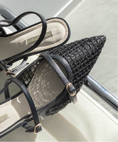 RANDA（ランダ）の「シアーチェックバックストラップパンプス（パンプス・レディース・ブラック/アイボリー・LL/L/M/S）」の11枚目の写真