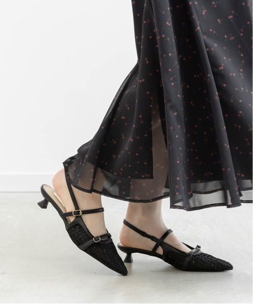 RANDA（ランダ）の「シアーチェックバックストラップパンプス（パンプス・レディース・ブラック/アイボリー・LL/L/M/S）」の13枚目の写真