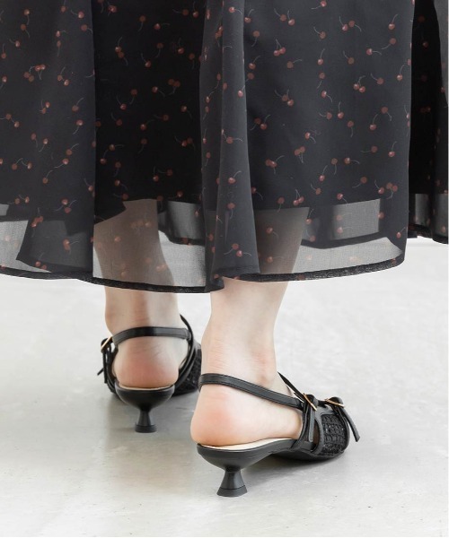 RANDA（ランダ）の「シアーチェックバックストラップパンプス（パンプス・レディース・ブラック/アイボリー・LL/L/M/S）」の14枚目の写真