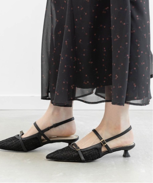 RANDA（ランダ）の「シアーチェックバックストラップパンプス（パンプス・レディース・ブラック/アイボリー・LL/L/M/S）」の15枚目の写真