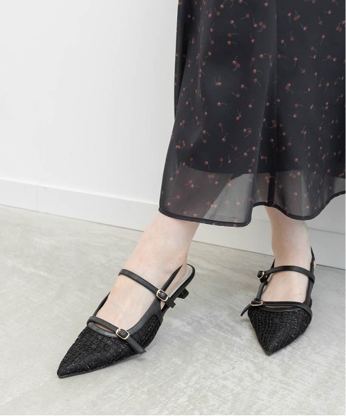 RANDA（ランダ）の「シアーチェックバックストラップパンプス（パンプス・レディース・ブラック/アイボリー・LL/L/M/S）」の16枚目の写真